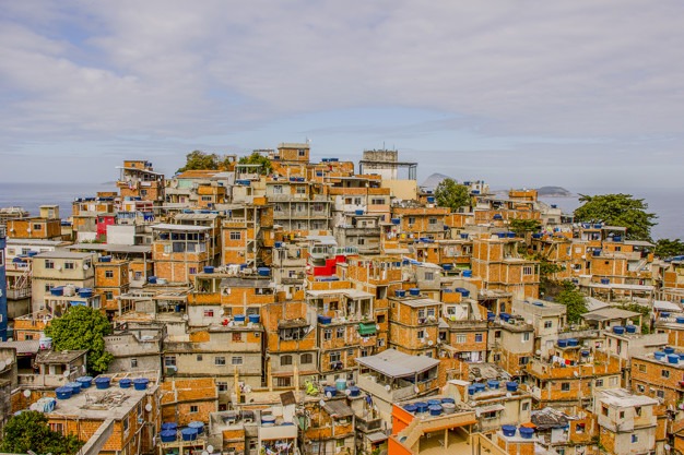 imagem área do morro das favelas